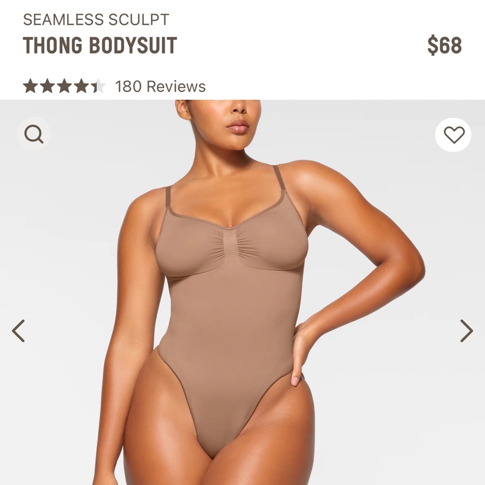 NWOT Skims Sculpting Thong Bodysuit L/XL In Color Sienna